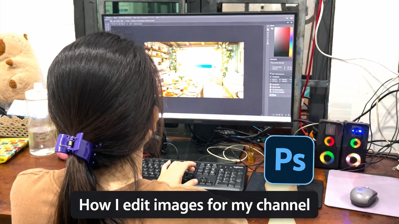 Morning Routine of a Content Creator ☀️ | Editing Images for My Videos
