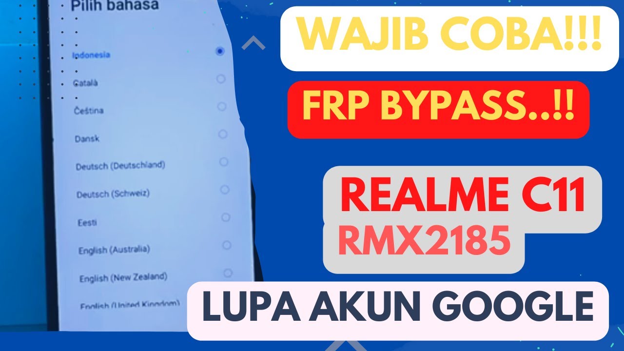 Frp Bypass Realme C11 Lupa Akun Google Rmx2185