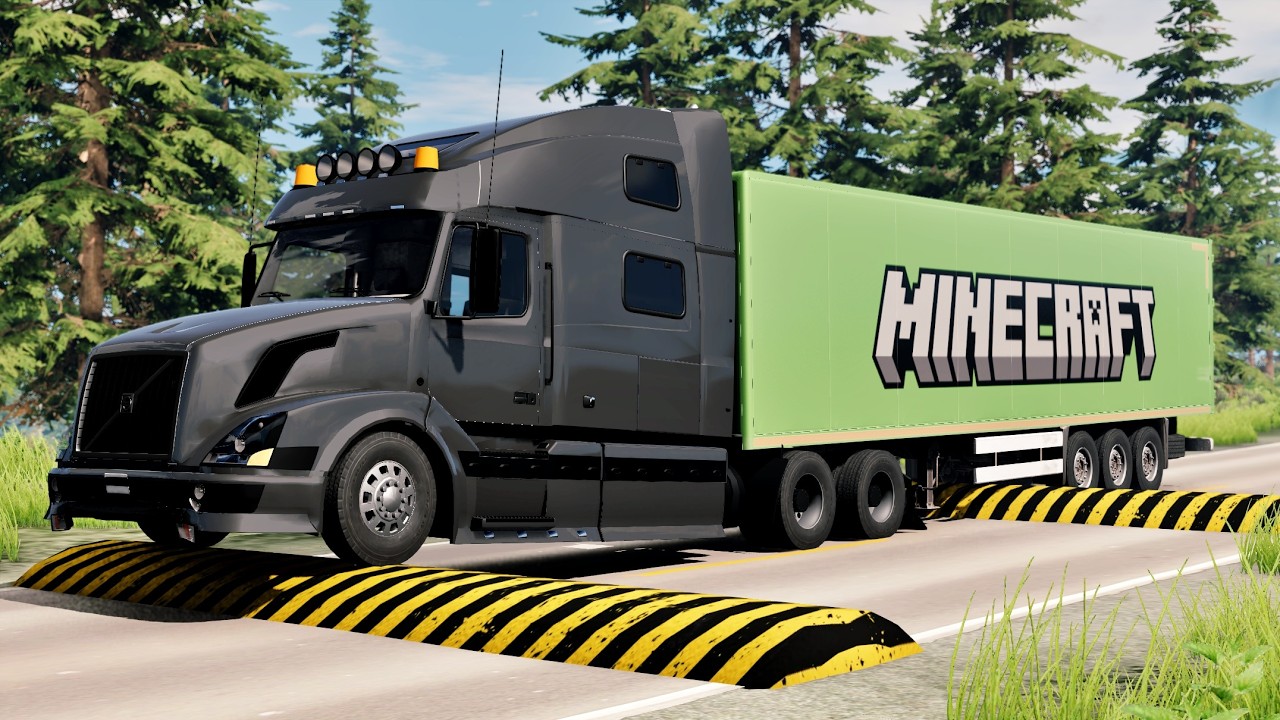 Trucks and Cars vs Speed Bumps 
