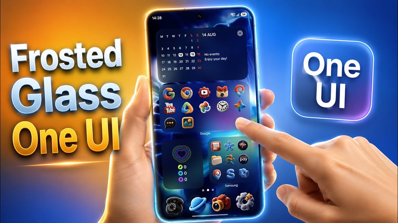 Как сделать папки с эффектом матового стекла в Samsung One UI