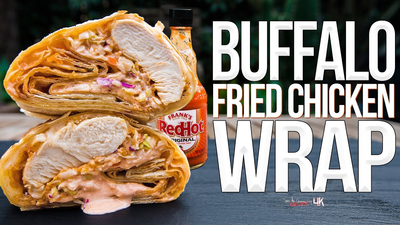 Buffalo Fried Chicken Wrap | SAM THE COOKING GUY 4K