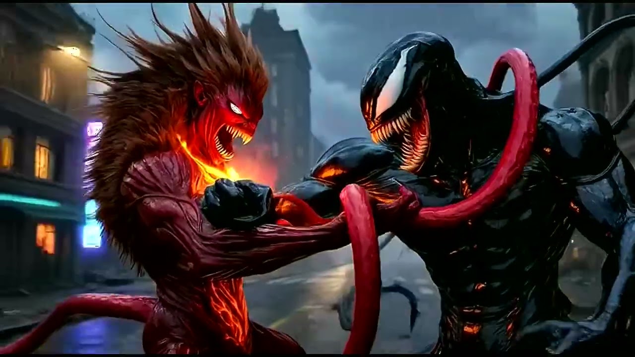 AI animation: Red Monkey / Venom battle scene 1