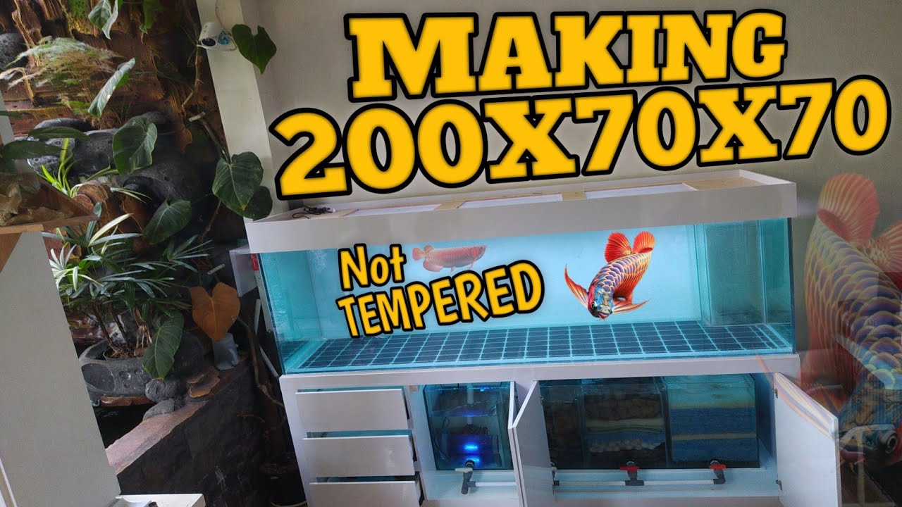 PROSES PEMBUATAN AQUARIUM 200X70X70❗TEBAL KACA 12MM
