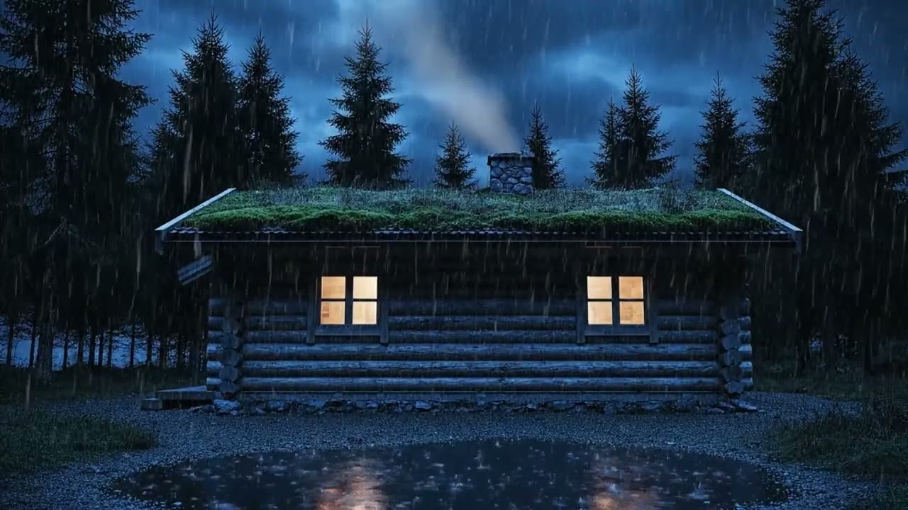Cozy Rainy Cabin in the Woods | Relaxing Rain for Study & Sleep
