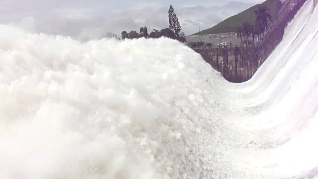 Dam Across Hemavathi overflowing at Gorur, Hassan District.