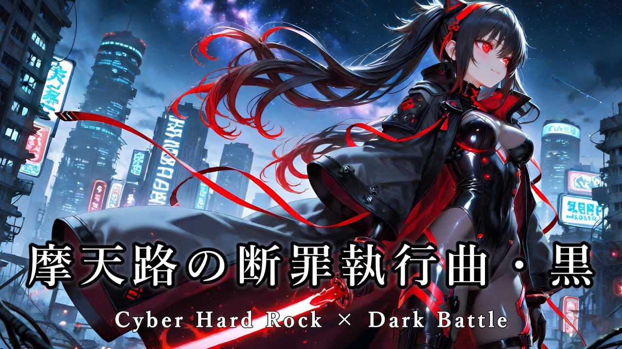 【Playlist】摩天路の断罪執行曲・黒｜ Cyber Hard Rock × Dark Battle × High-Speed Battle  × 疾走感 × 緊張感【作業用BGM】