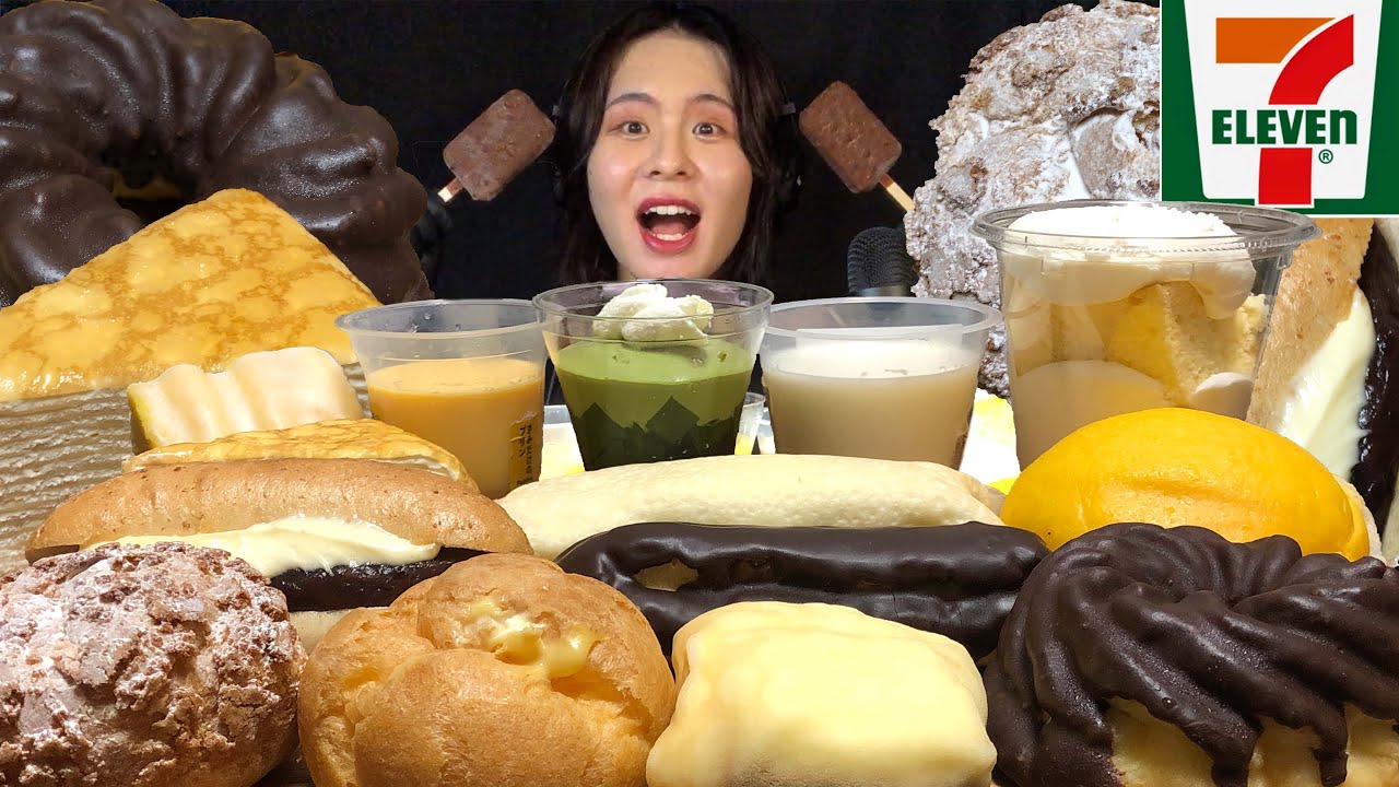 【咀嚼音】コンビニスイーツ大食い❗️【モッパン】