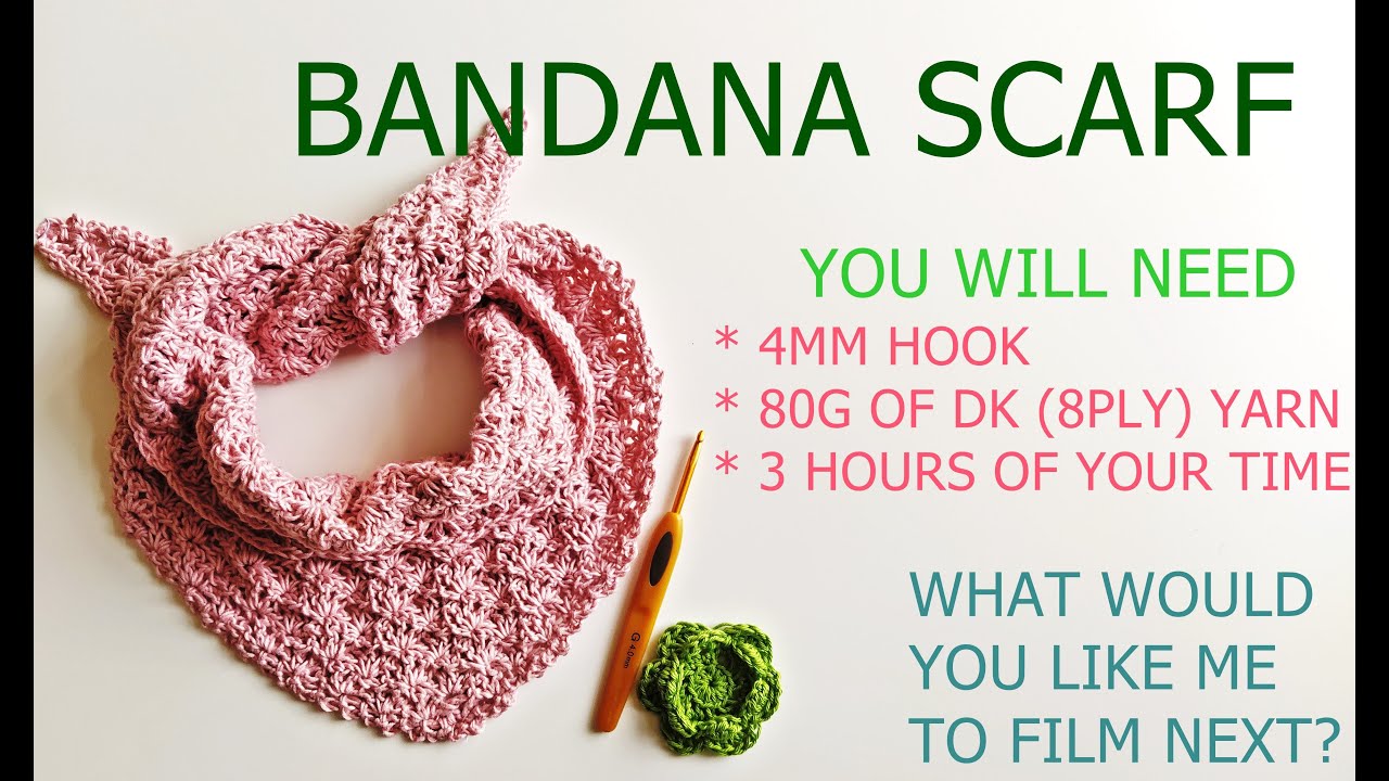 #13 FREE BANDANA SCARF CROCHET PATTERN