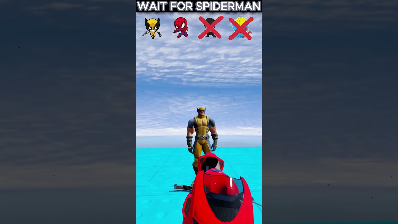 Impossible Jump Challenge 💀 Who Survives? #shorts #spiderman #venom #wolverine #poppyplaytime #gta5