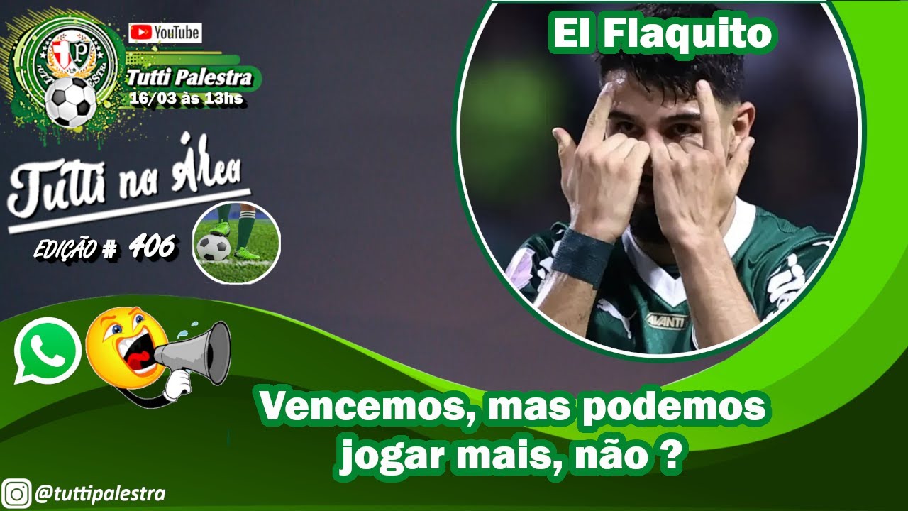 🔴#AOVIVO | Tutti na Área #406 - Palmeiras vence, mas está devendo futebol.