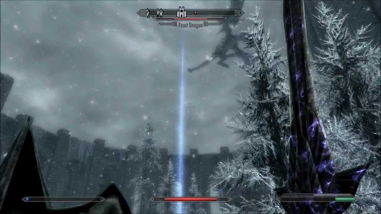 Skyrim : Frost Dragon Attacks College of Winterhold