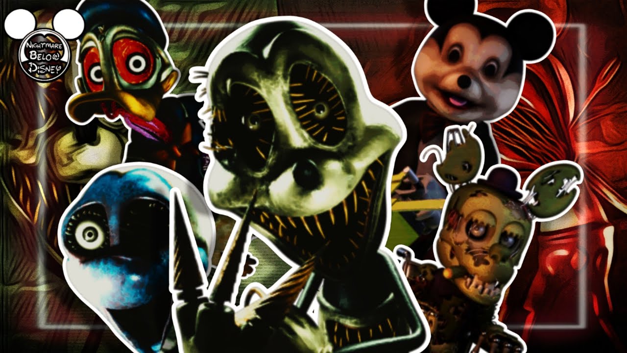 Все мультяшки и аниматроники из «Кошмара внизу» Disney (FNaTI 3) | FNaF Fangame