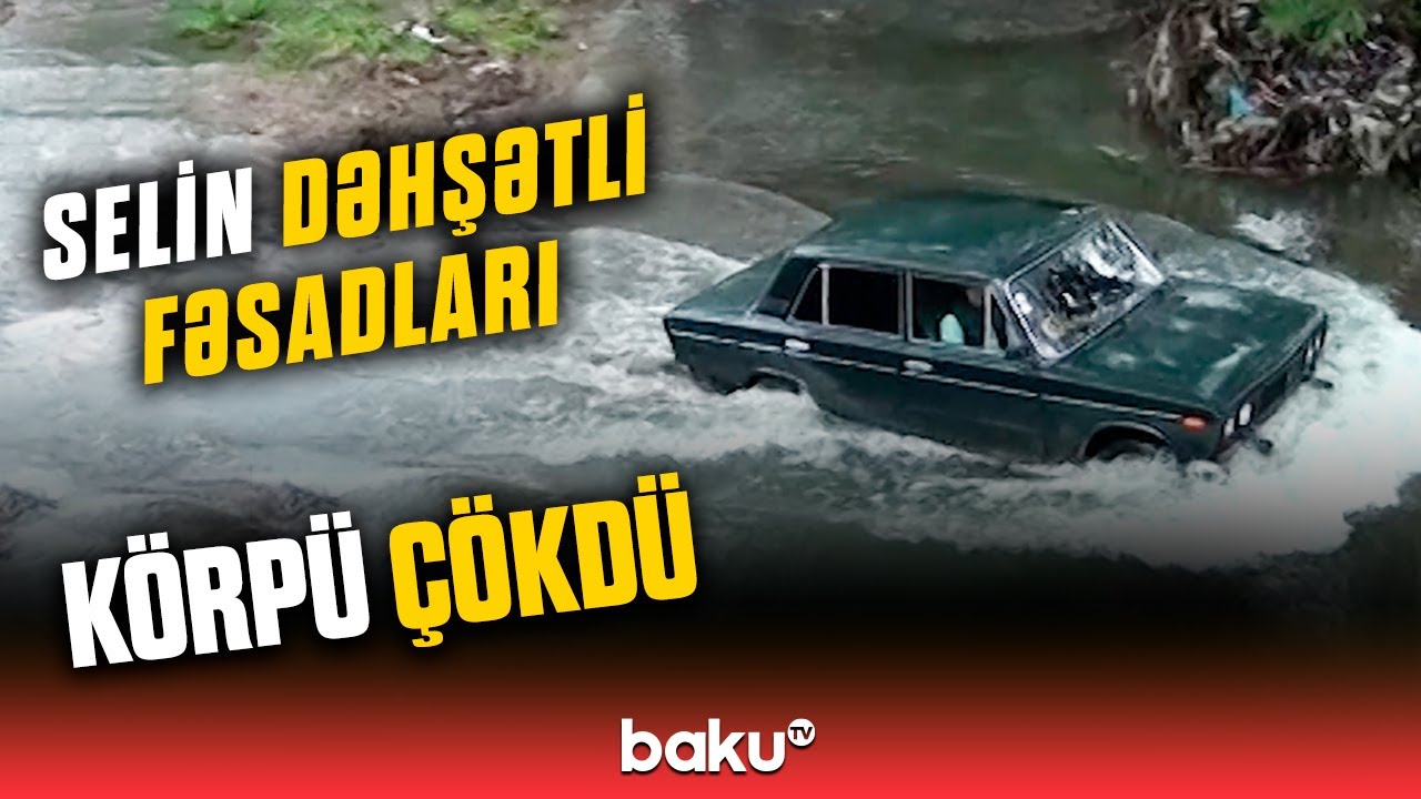 Astaraya yağan g&uuml;cl&uuml; yağış sakinlərə &ccedil;ətin anlar yaşatdı