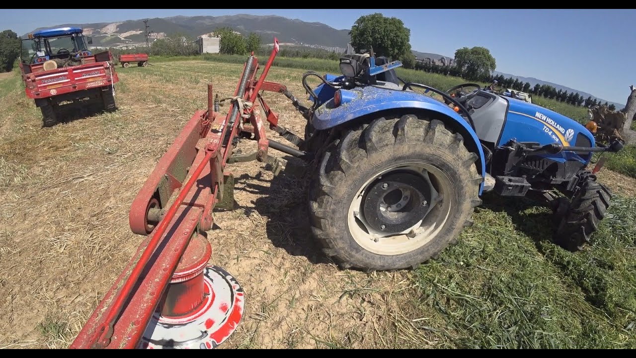 Tamburlu Ot Biçme Makinesiyle Biçim Yapıyoruz I Yıkılan Meşe Ağacını Kaldırıyoruz