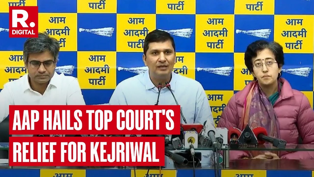 Supreme Court Grants Interim Bail to Arvind Kejriwal, AAP Hails Court's Verdict | Press Conference