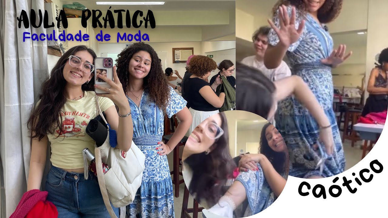 Um dia na facul de moda comigo!! Aula prática com a minha best jubz🤍🤍✨✨🥹😍#moda 