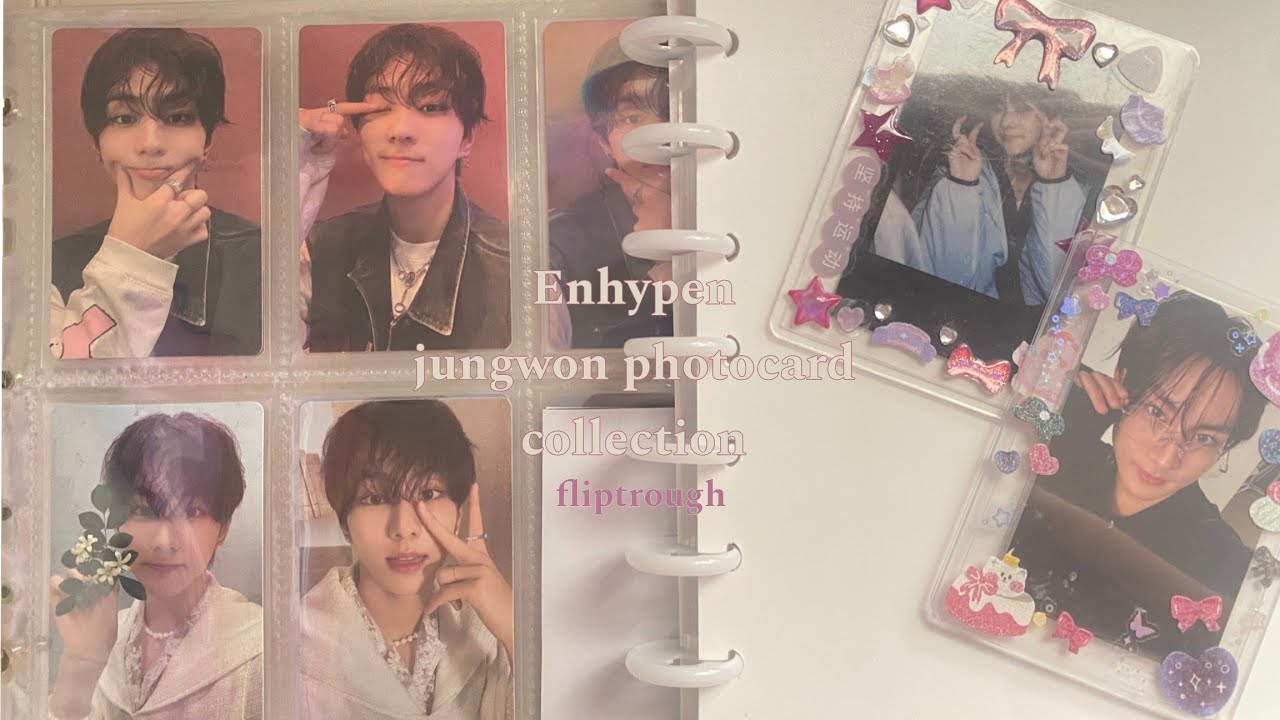 en-log: enhypen jungwon updated photocard collection - binder fliptrough