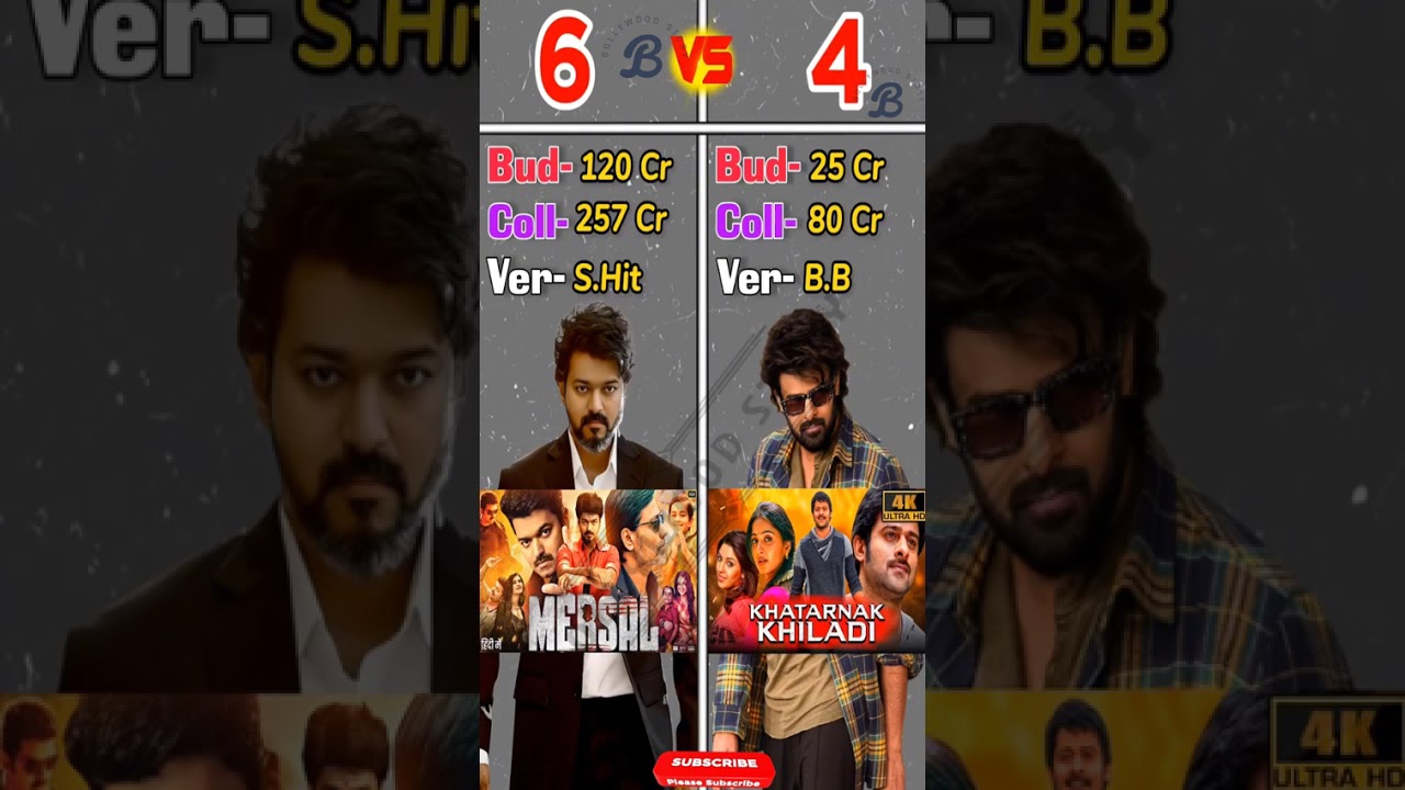 VIJAY THALAPATHI VS PRABASH HIT/FLOP MOVIE COMPARISON #shortfeed #vijaythalapathy @BStory-n1y