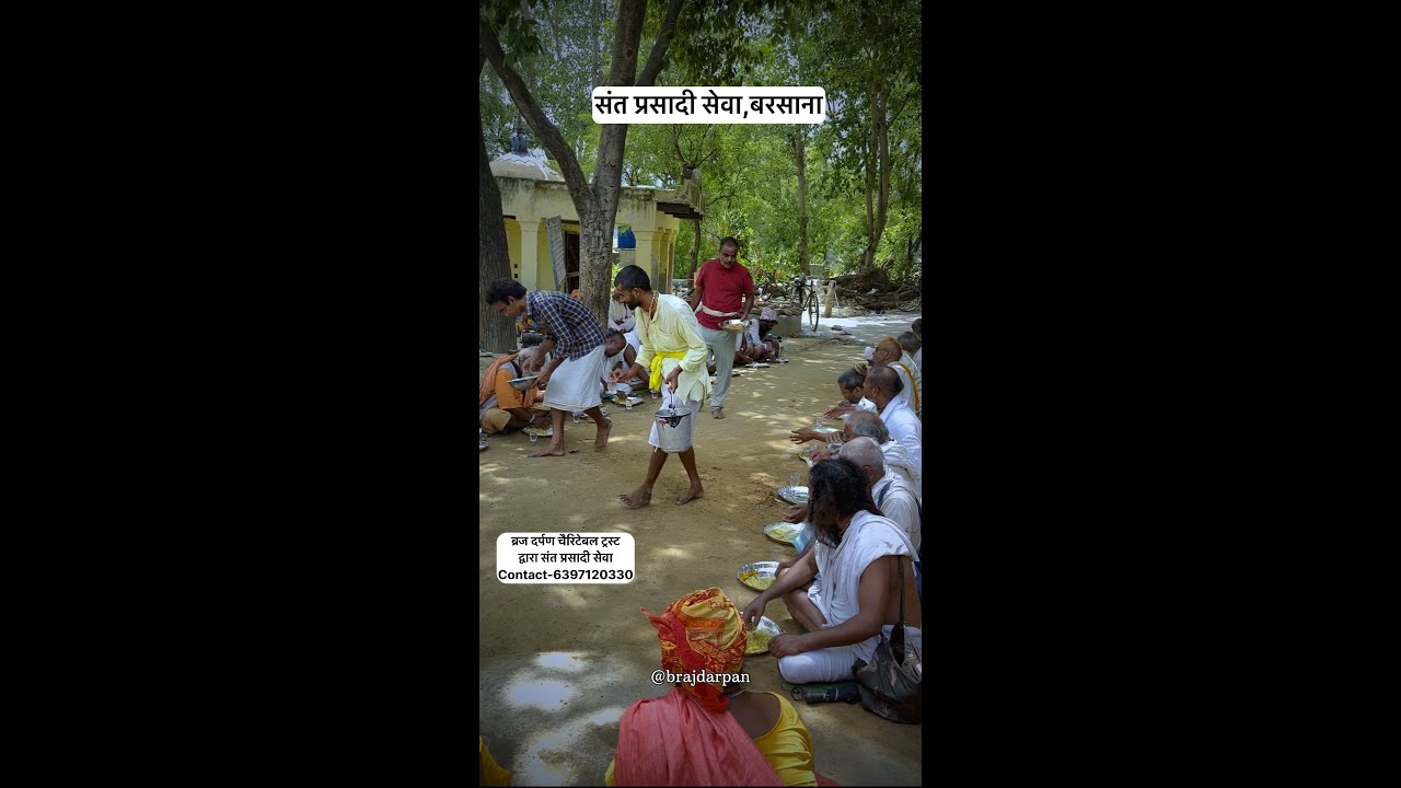 बरसाना में संत प्रसादी सेवा #sant #guptsant #ytshorts #short