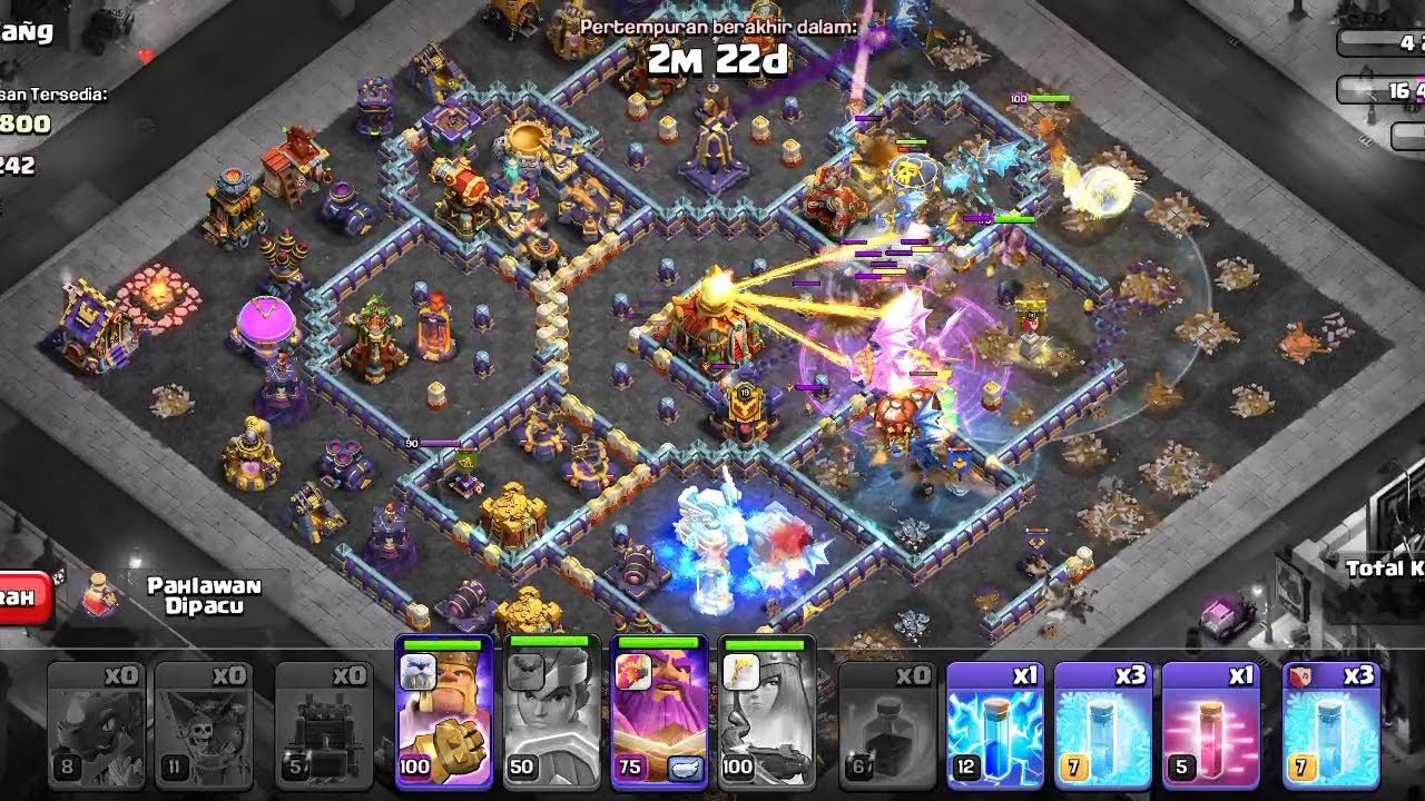 Clash OF CLANs,,, Balai KOTA  level 17 