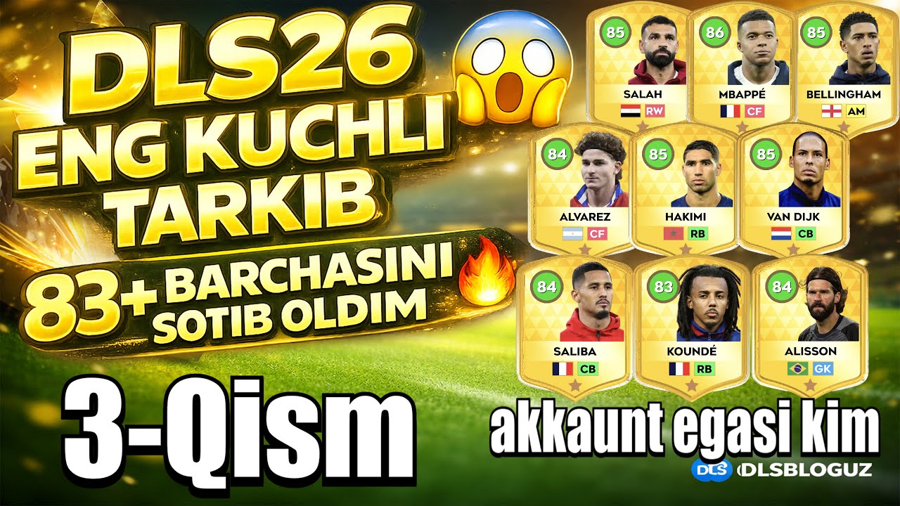 DLS26 ENG KUCHLI TARKIB 😱 | 83+ 🔥 BARCHASINI SOTIB OLDIM | Scout 3-Qism