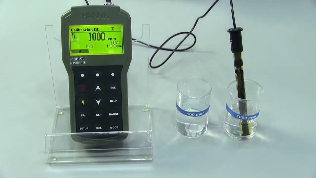 Calibración del HI98191 con electrodo ISE y MTC