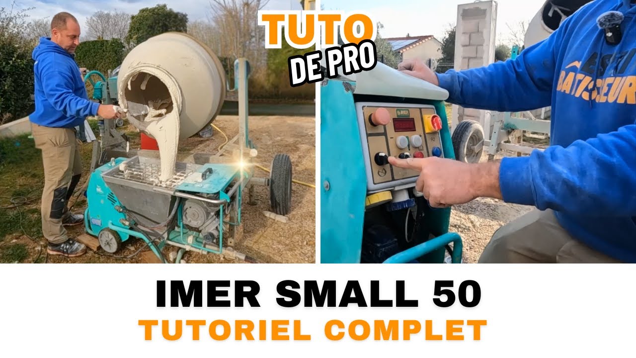 Tutoriel Projeteuse à Enduit IMER Small 50 : Mise en Route, Réglages et Nettoyage