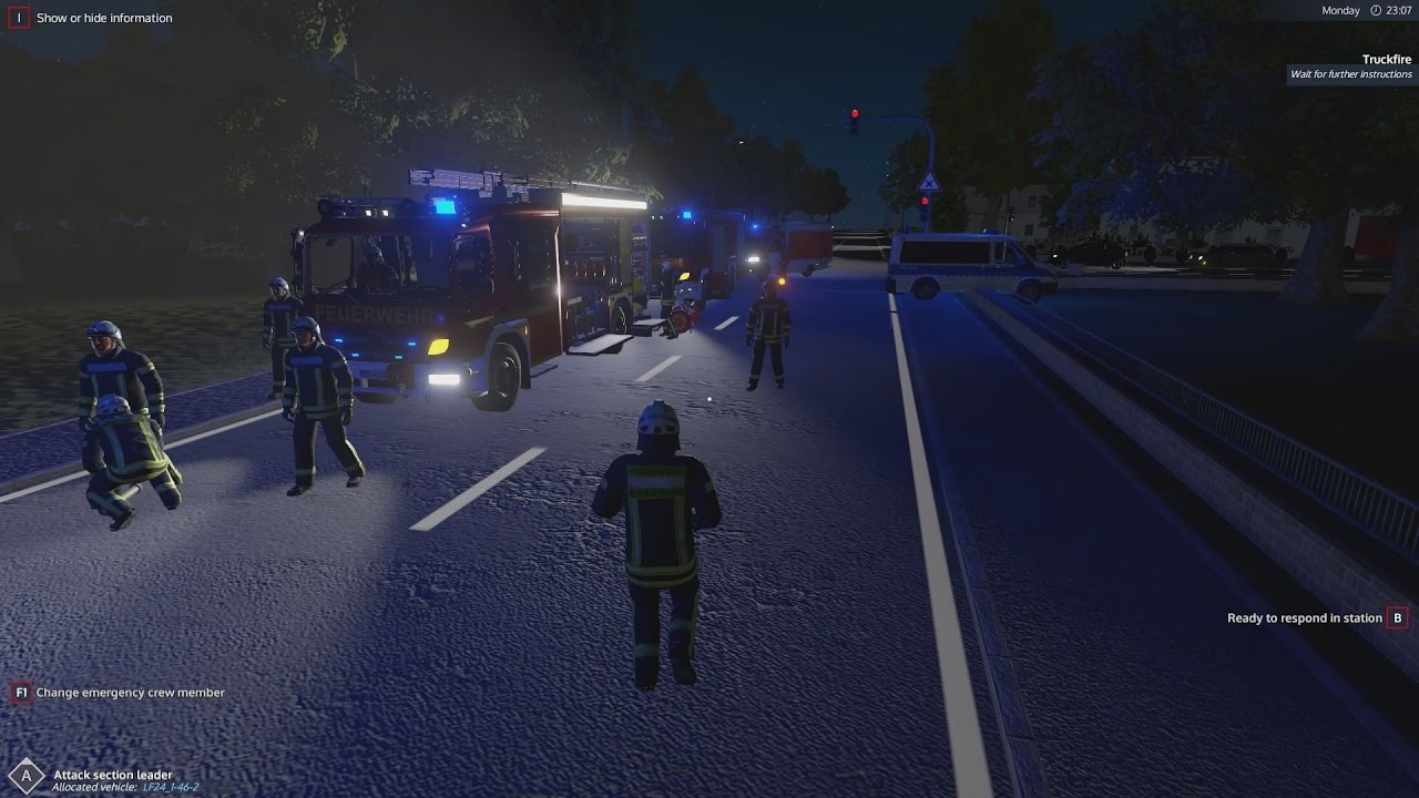 Emergency Call 112  The Firefighting Simulation - Truckfire at night!