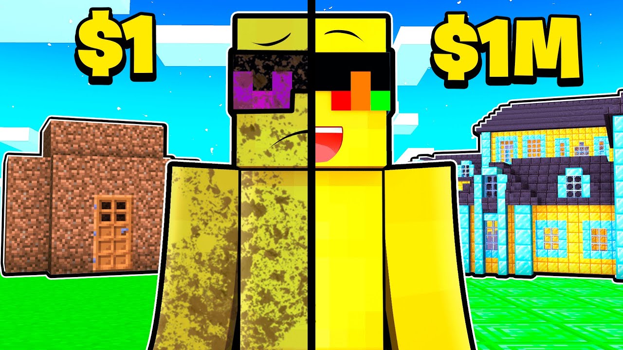 Битва за строительство домов за 1 доллар против 1 000 000 долларов в Minecraft!