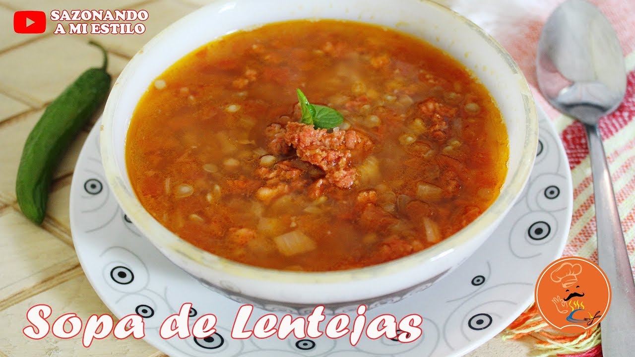 Sopa de Lentejas Receta Fácil, Económica y Rendidora