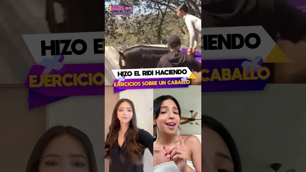 As&iacute; fue como &Aacute;ngela Aguilar hizo el ridi haciendo ejercicios sobre un caballo.