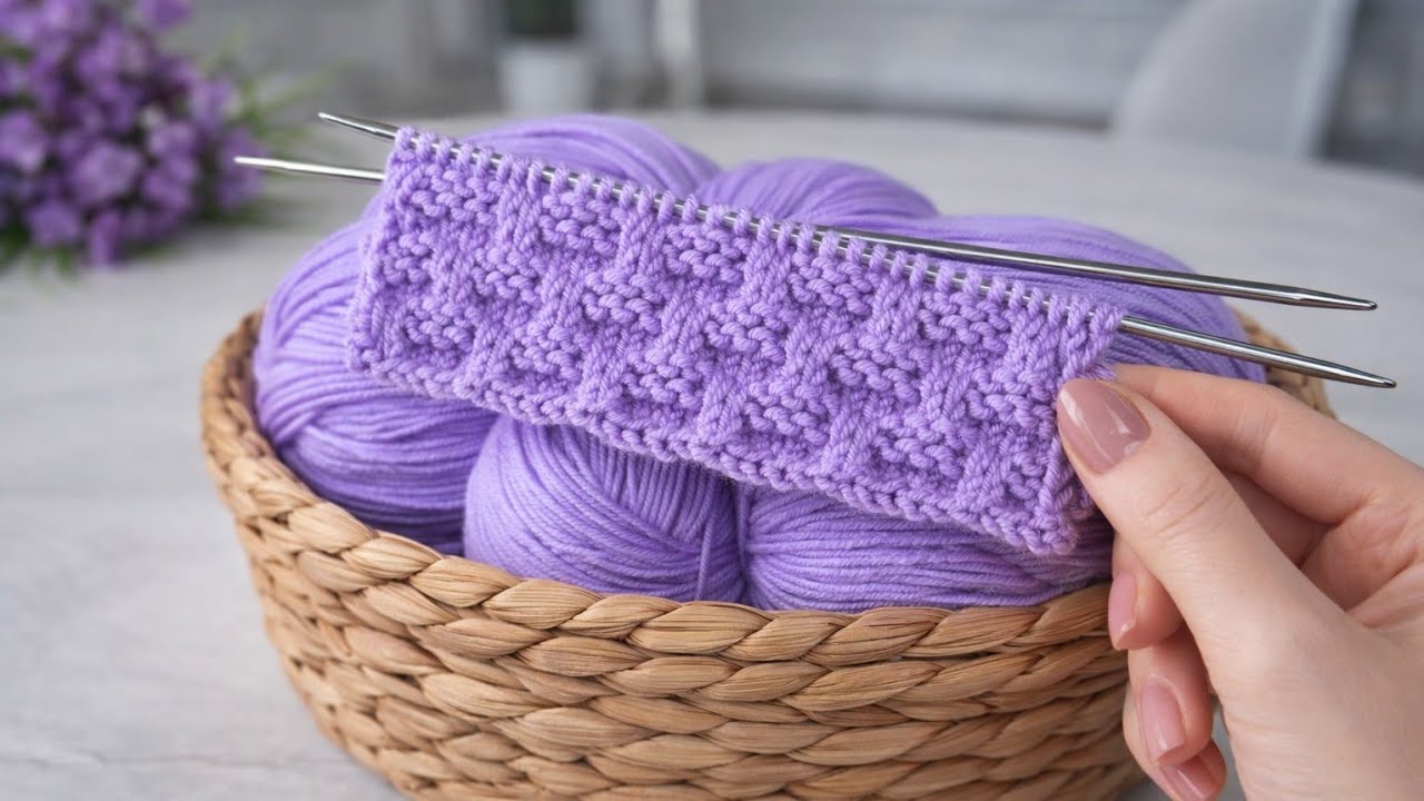 &Uuml;&ccedil; G&uuml;nde Yelek &Ouml;r&uuml;n 💜Kolay İki Şiş &Ouml;rg&uuml; Yelek Model Desen 💜#crochet #knitting #diy 