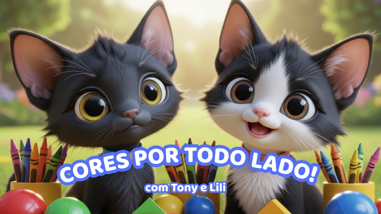 Vamos aprender as cores, com Tony e Lili! 🌈🐱 | Tony e Lili descobrem as cores brincando