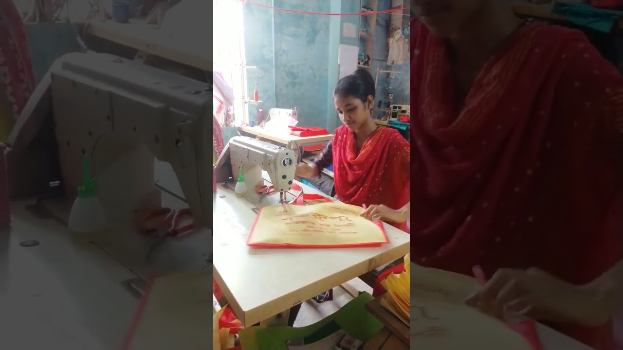 Amazing skillful work,  Non woven bag making, tissue bag making #bagmaking #ytshorts