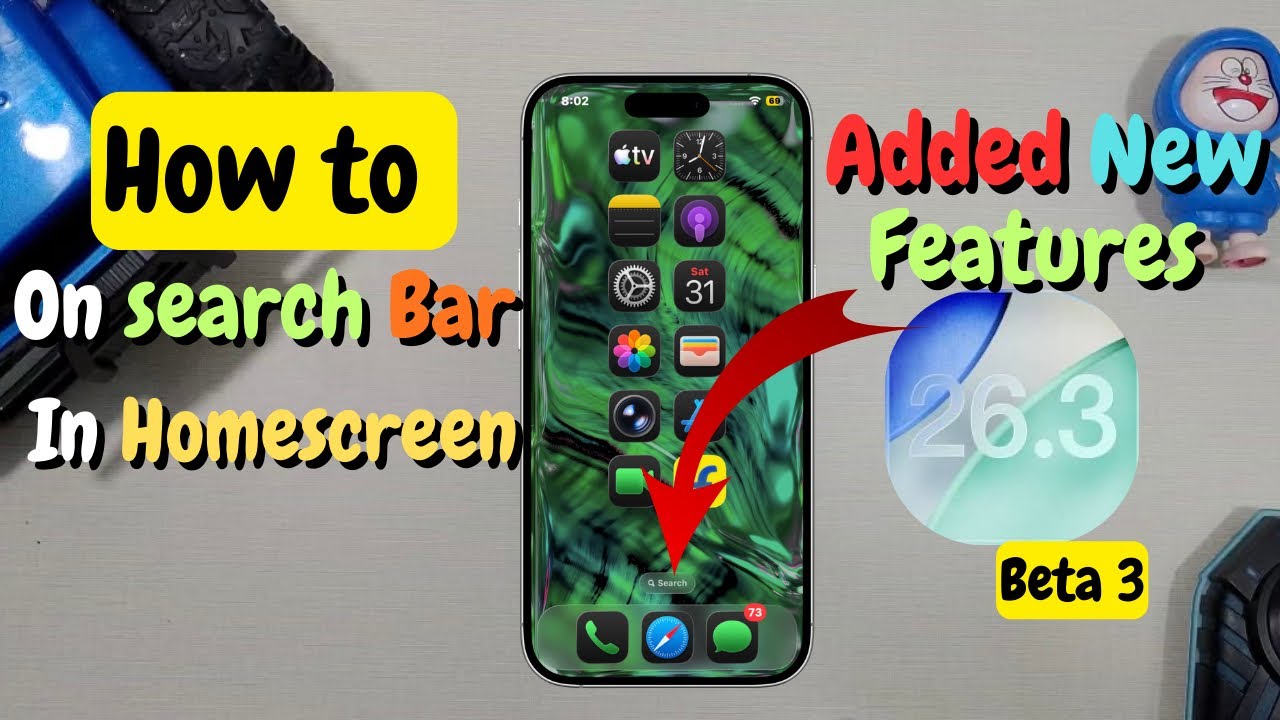 iOS 26.3 Beta 3 || How to on Search Bar on Homescreen || Use Search Bar in iPhone || New Features ||