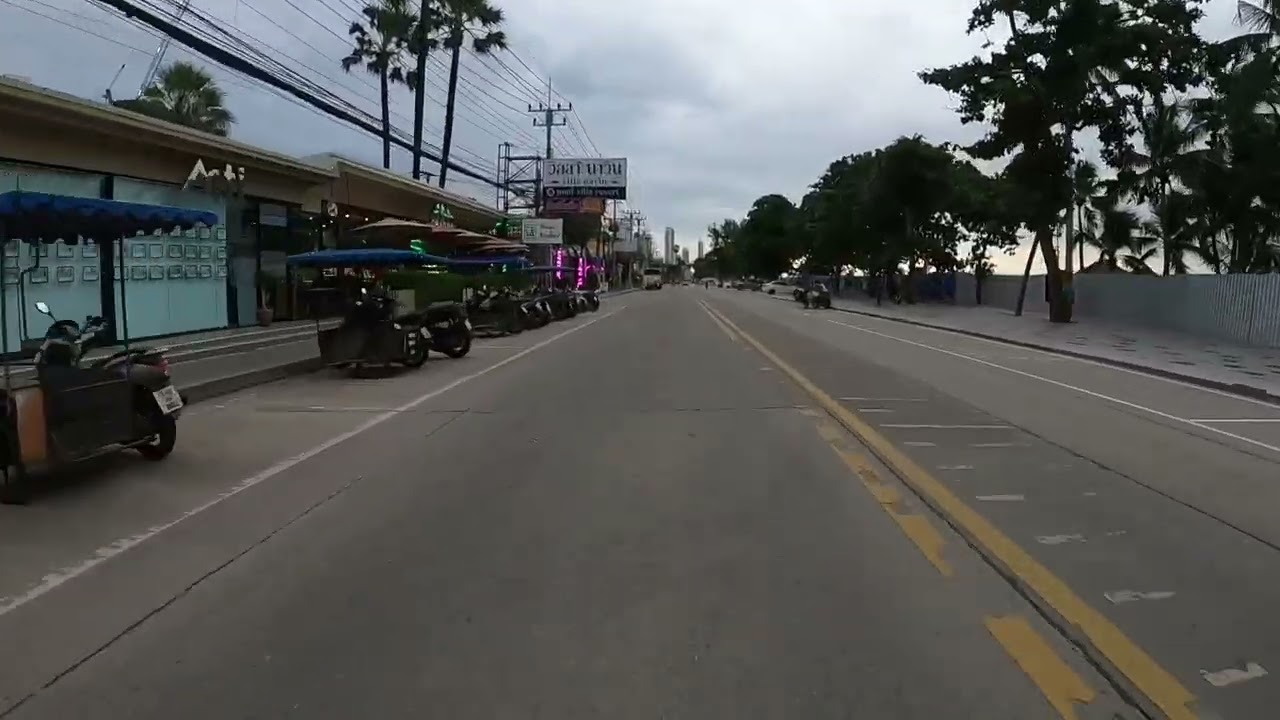 jomtien beachroa morning drive (November)  part 1