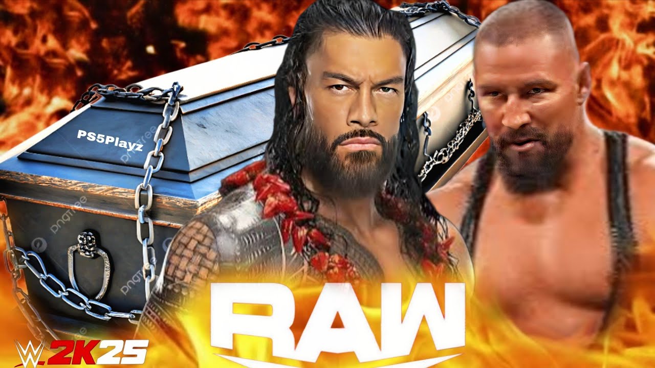 Roman Reigns vs Bron Breakker Wwe Raw 31 Jan 2026 Casket WWE2k25 - PS5 4K Game Play