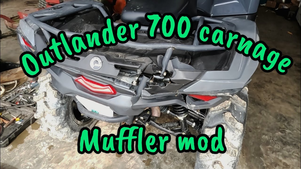 CAN AM OUTLANDER 700 WRECK AND REBUILD!!! WITH MUFFLER MOD!!! #canam #atv #outlander #outlander