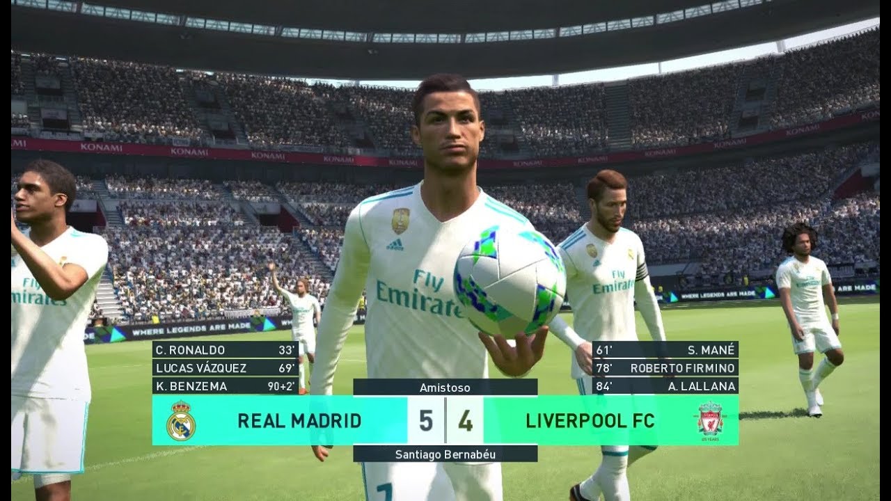 PES 2018 PS3 Real Madrid vs Liverpool