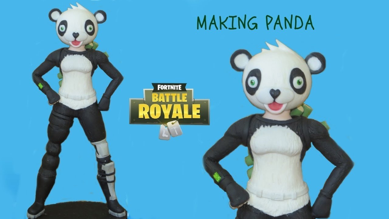 PANDA TEAM LEADER | FORTNITE  | COLD PORCELAIN | POLYMER CLAY