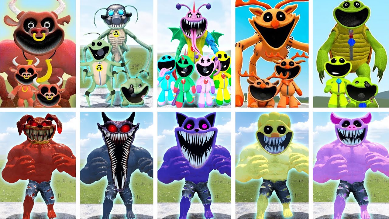 ALL FORGOTTEN SMILING CRITTERS FAMILY IN GARRY'S MOD!