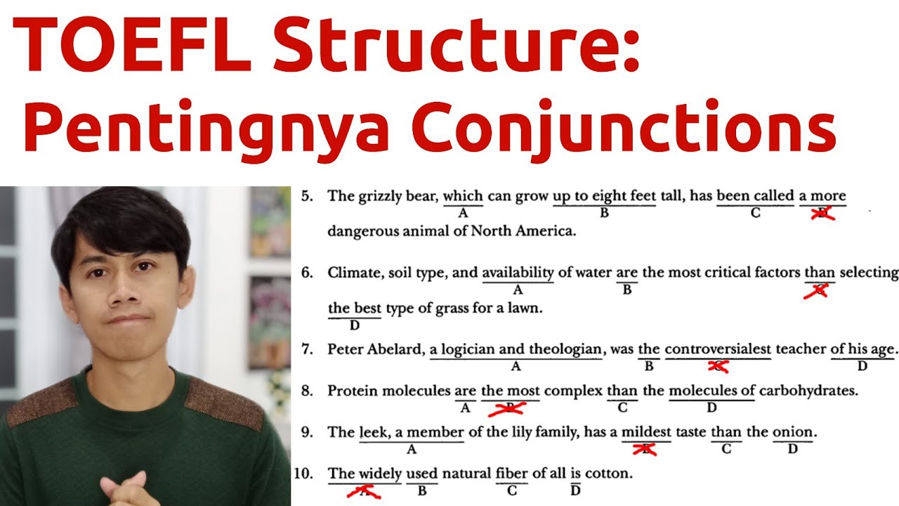 TIPS JAWAB SOAL TOEFL STRUCTURE: Conjunctions // Soal TOEFL dan pembahasannya agar jago TOEFL