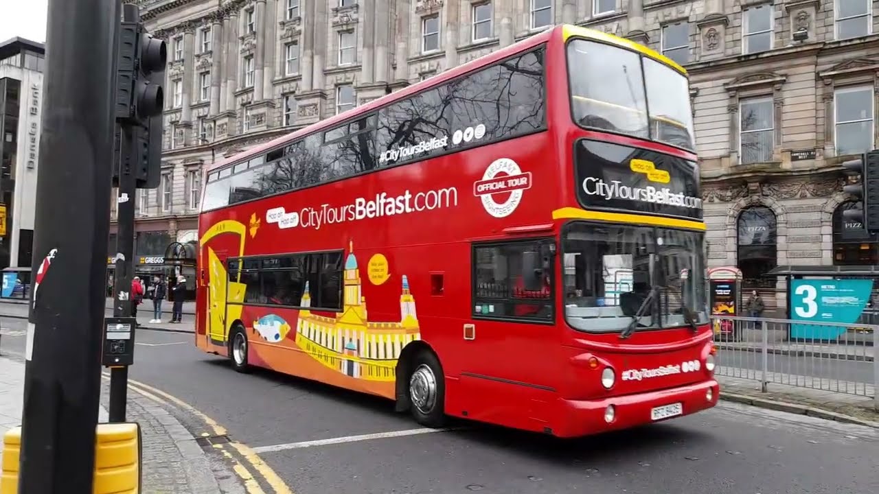 City Tours Belfast ALX 400 RFZ8425 / Ex Dublin Bus AV120 departing Donegall Square West. 26/2/22
