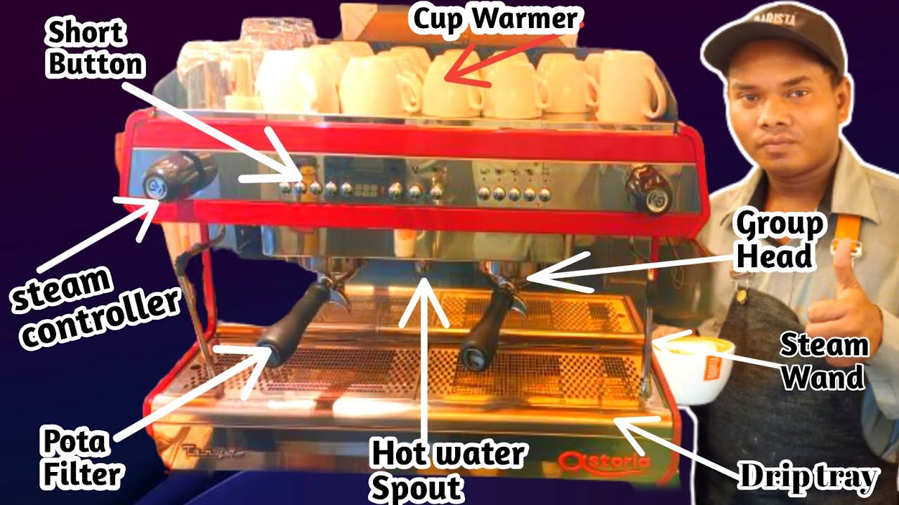 Espresso Machine Parts Names & their Function || Barista Cafe Vlog || Barista training Vlog