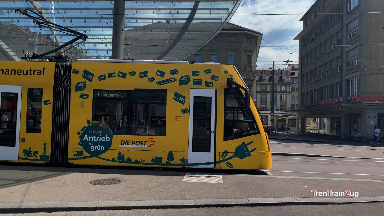 4K Bern Trams. Tranvías de Berna. Suiza 2023