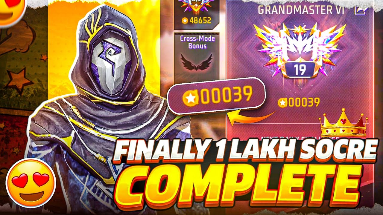 Finally 1 Lakh Score Complete 🔥| Region Top 1 Pushing 