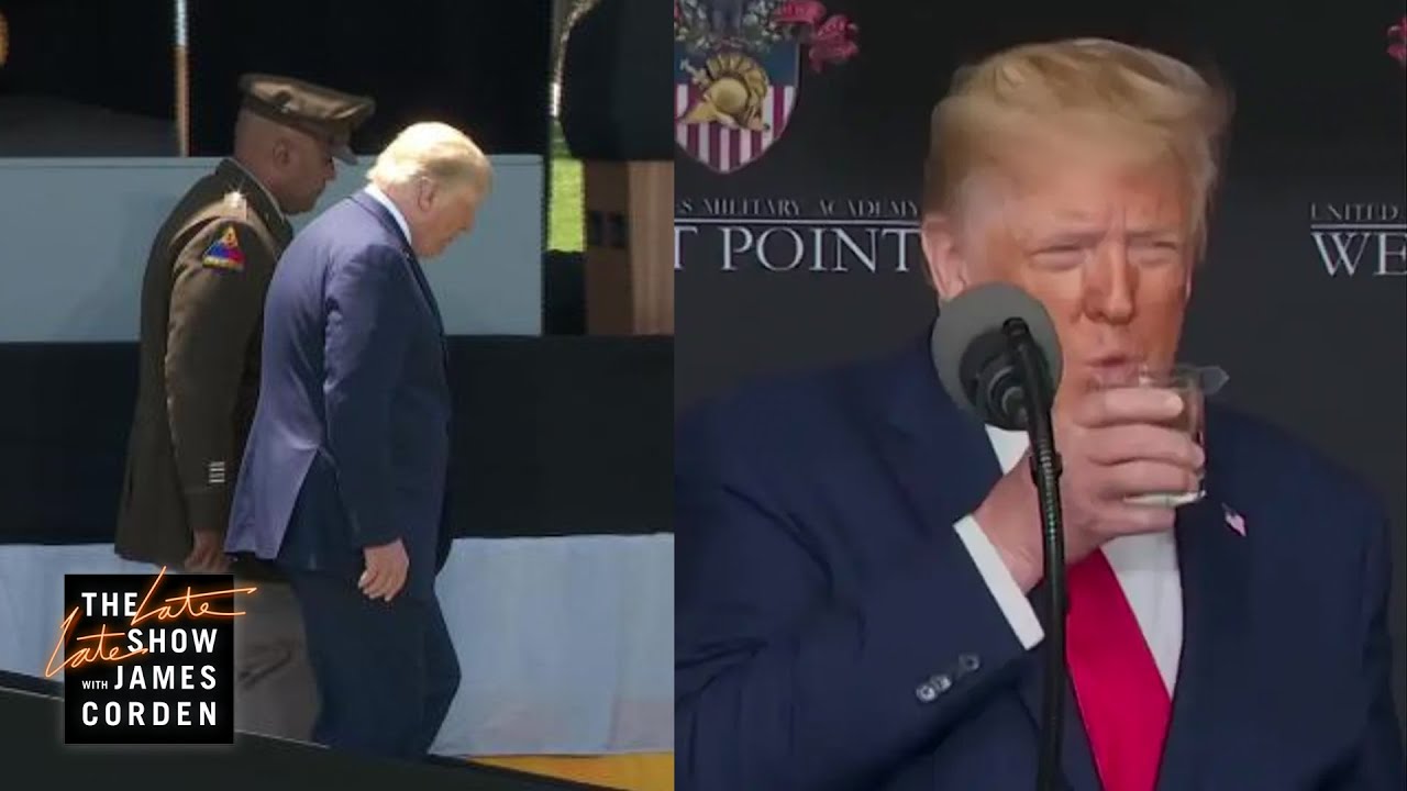 Trump Struggles w/ Ramps & Water at West Point