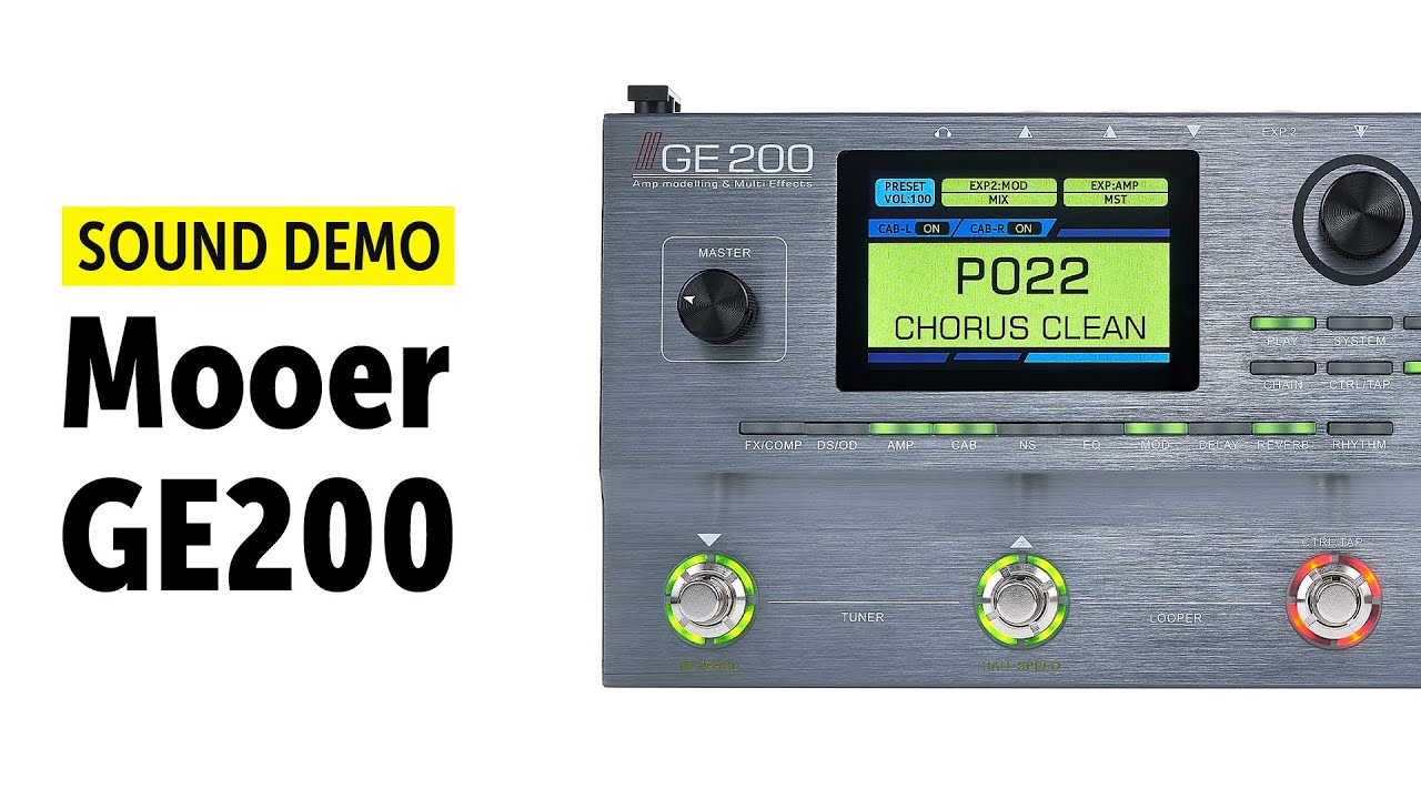 Mooer GE200 Sound Demo (no talking)