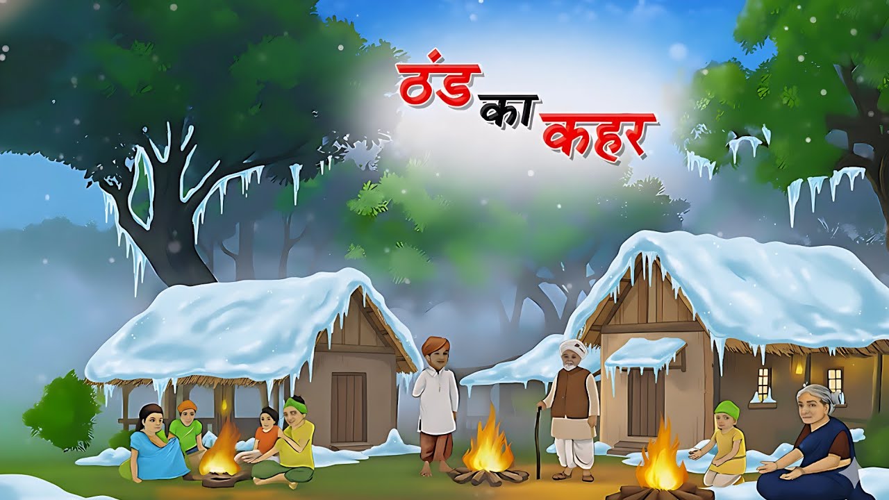 ठंड का कहर हिंदी कहानी | Thand Ka kahar Hindi Kahani | Moral Story | Hindi Story | Cartoon Video