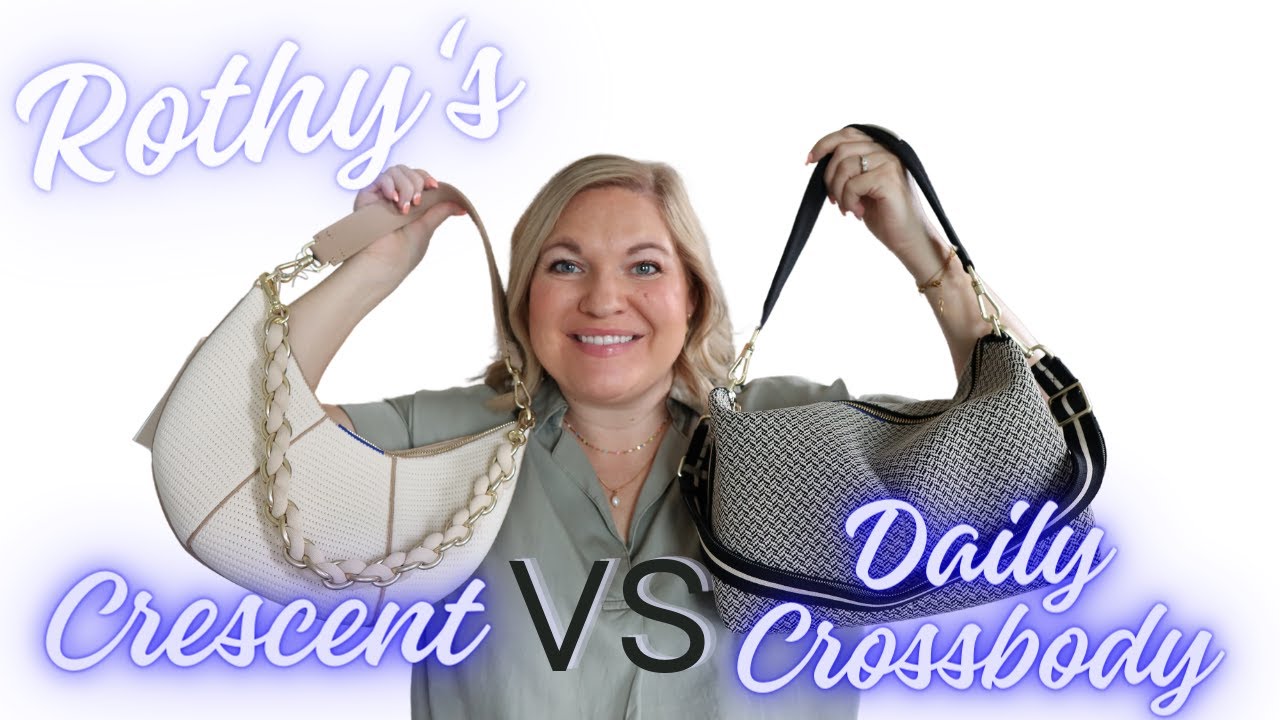 Rothy's Daily Crossbody VS Crescent Bag | Washable Bags Week